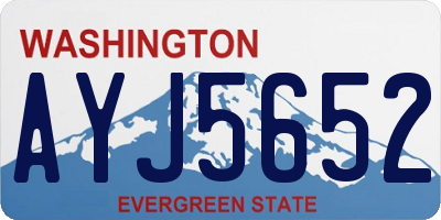 WA license plate AYJ5652