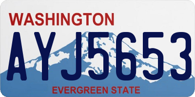 WA license plate AYJ5653