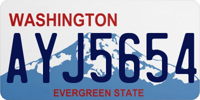 WA license plate AYJ5654