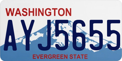 WA license plate AYJ5655