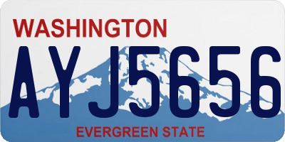 WA license plate AYJ5656