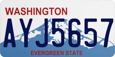 WA license plate AYJ5657