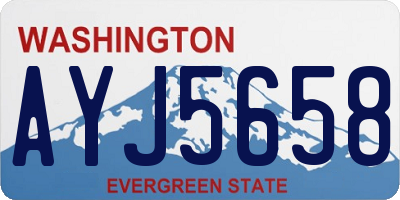 WA license plate AYJ5658