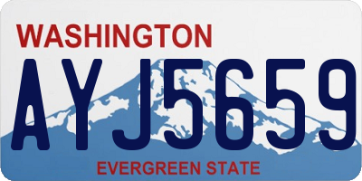 WA license plate AYJ5659