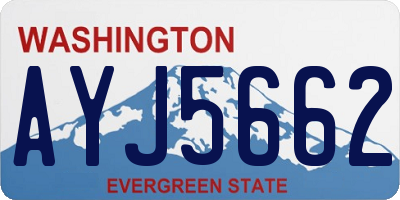 WA license plate AYJ5662