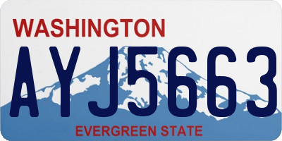 WA license plate AYJ5663