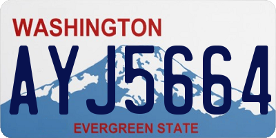 WA license plate AYJ5664