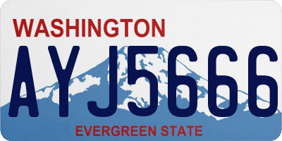 WA license plate AYJ5666
