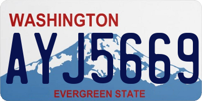 WA license plate AYJ5669