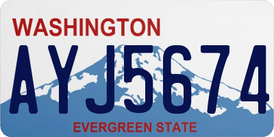 WA license plate AYJ5674