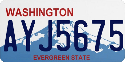 WA license plate AYJ5675