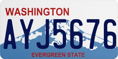 WA license plate AYJ5676