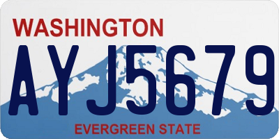 WA license plate AYJ5679