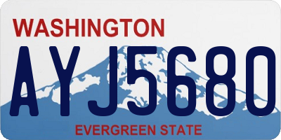 WA license plate AYJ5680