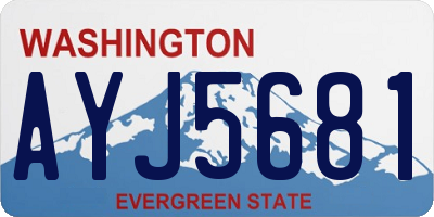 WA license plate AYJ5681