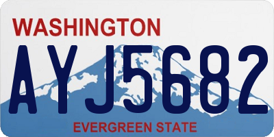 WA license plate AYJ5682