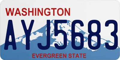 WA license plate AYJ5683