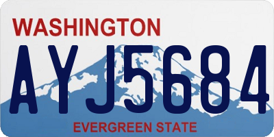 WA license plate AYJ5684
