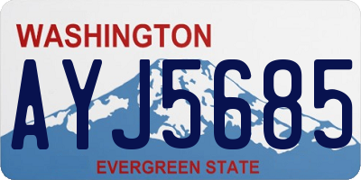 WA license plate AYJ5685