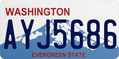 WA license plate AYJ5686