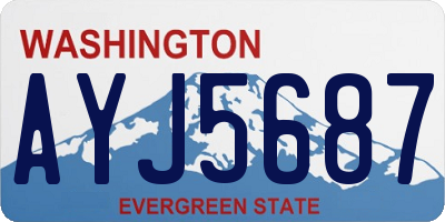 WA license plate AYJ5687