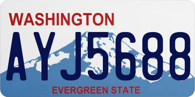 WA license plate AYJ5688