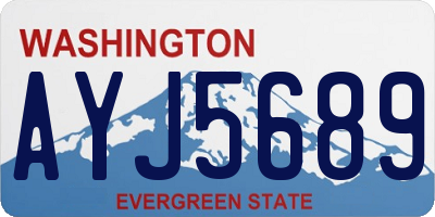 WA license plate AYJ5689