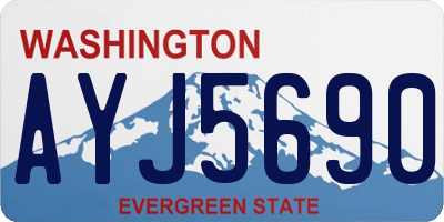 WA license plate AYJ5690