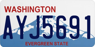WA license plate AYJ5691