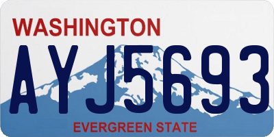 WA license plate AYJ5693