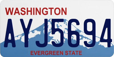 WA license plate AYJ5694