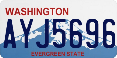 WA license plate AYJ5696