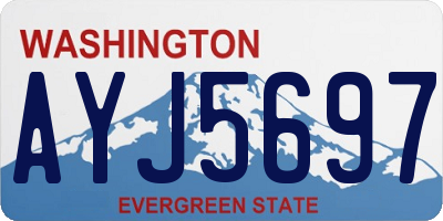 WA license plate AYJ5697