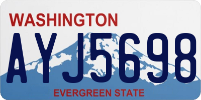 WA license plate AYJ5698