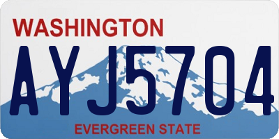 WA license plate AYJ5704