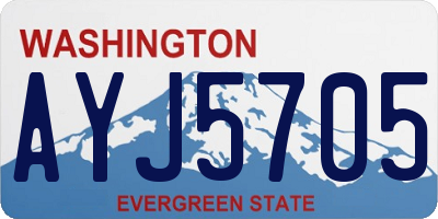 WA license plate AYJ5705