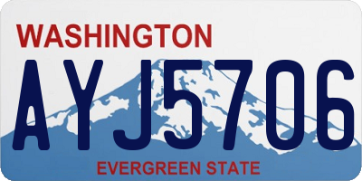WA license plate AYJ5706