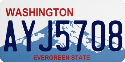 WA license plate AYJ5708