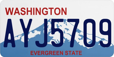 WA license plate AYJ5709