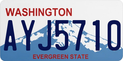 WA license plate AYJ5710