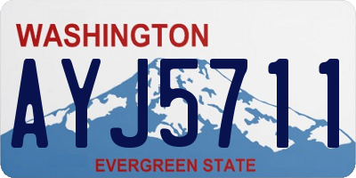 WA license plate AYJ5711