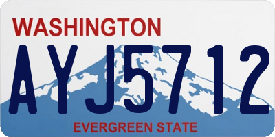 WA license plate AYJ5712