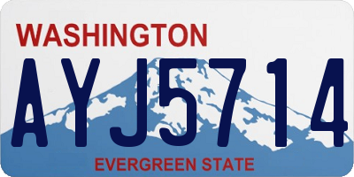 WA license plate AYJ5714