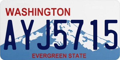 WA license plate AYJ5715