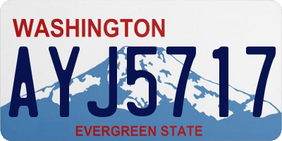 WA license plate AYJ5717