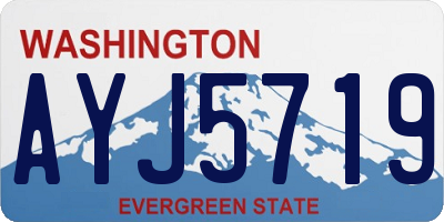 WA license plate AYJ5719