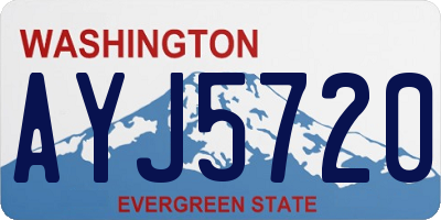 WA license plate AYJ5720