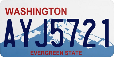 WA license plate AYJ5721