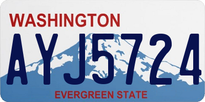 WA license plate AYJ5724