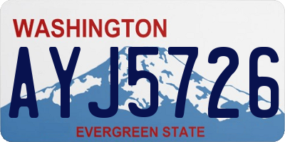 WA license plate AYJ5726